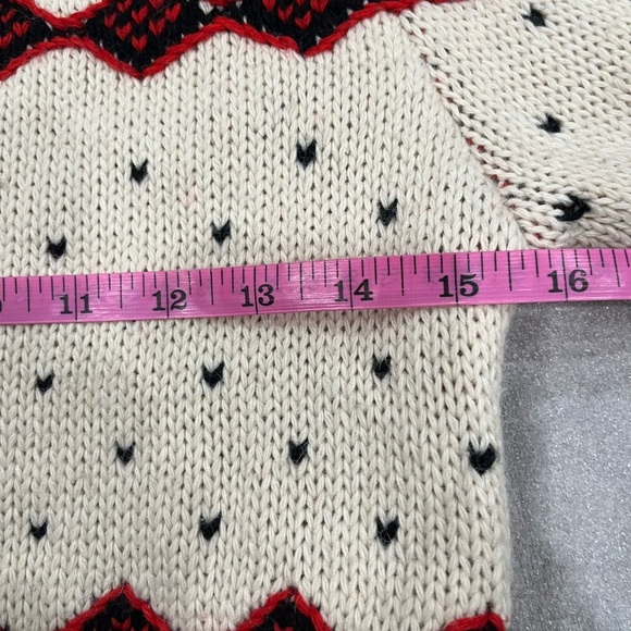 [S]Zara Geometric Holiday Wool Blend Cropped Sweater - Picture 7 of 10